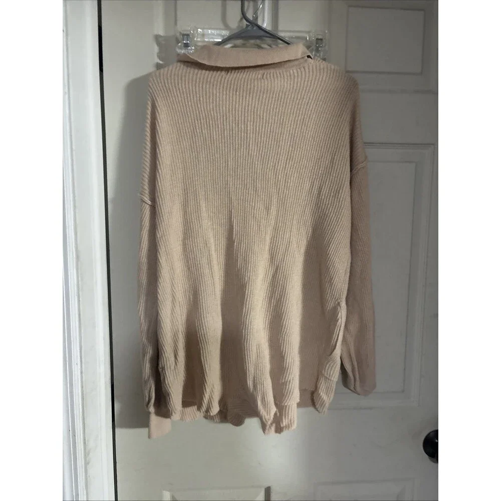 Free People FP Beach Picnic Sweater Romper Small Beige